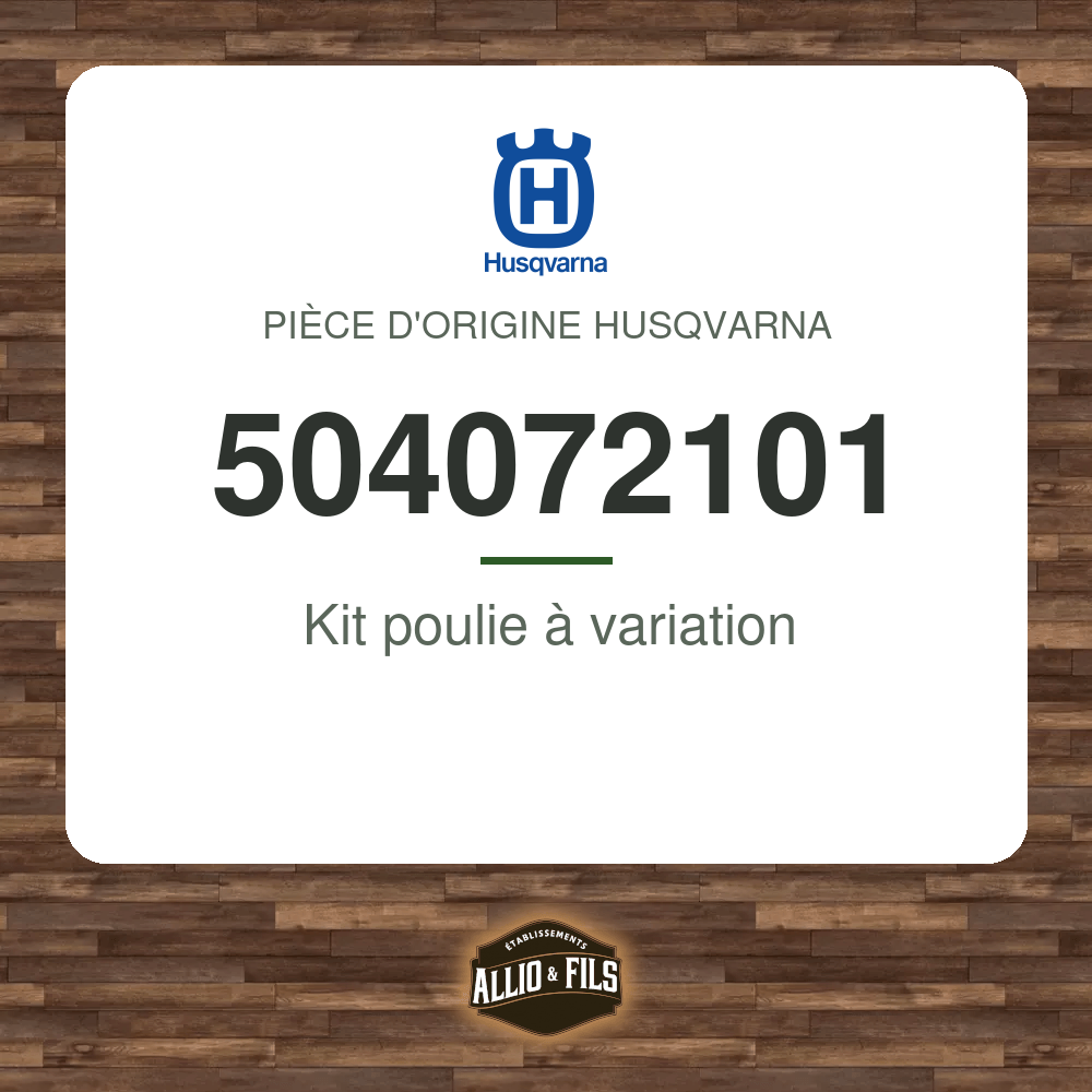Kit poulie à variation - Husqvarna 504072101