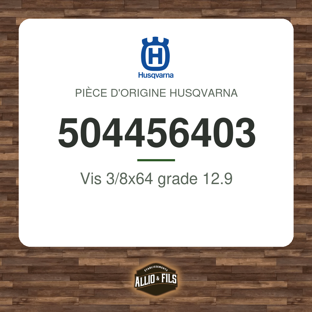 Vis 3/8x64 grade 12.9 - Husqvarna 504456403