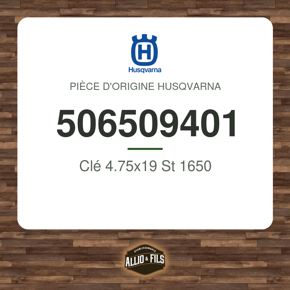 Clé 4.75x19 St 1650 - Husqvarna 506509401