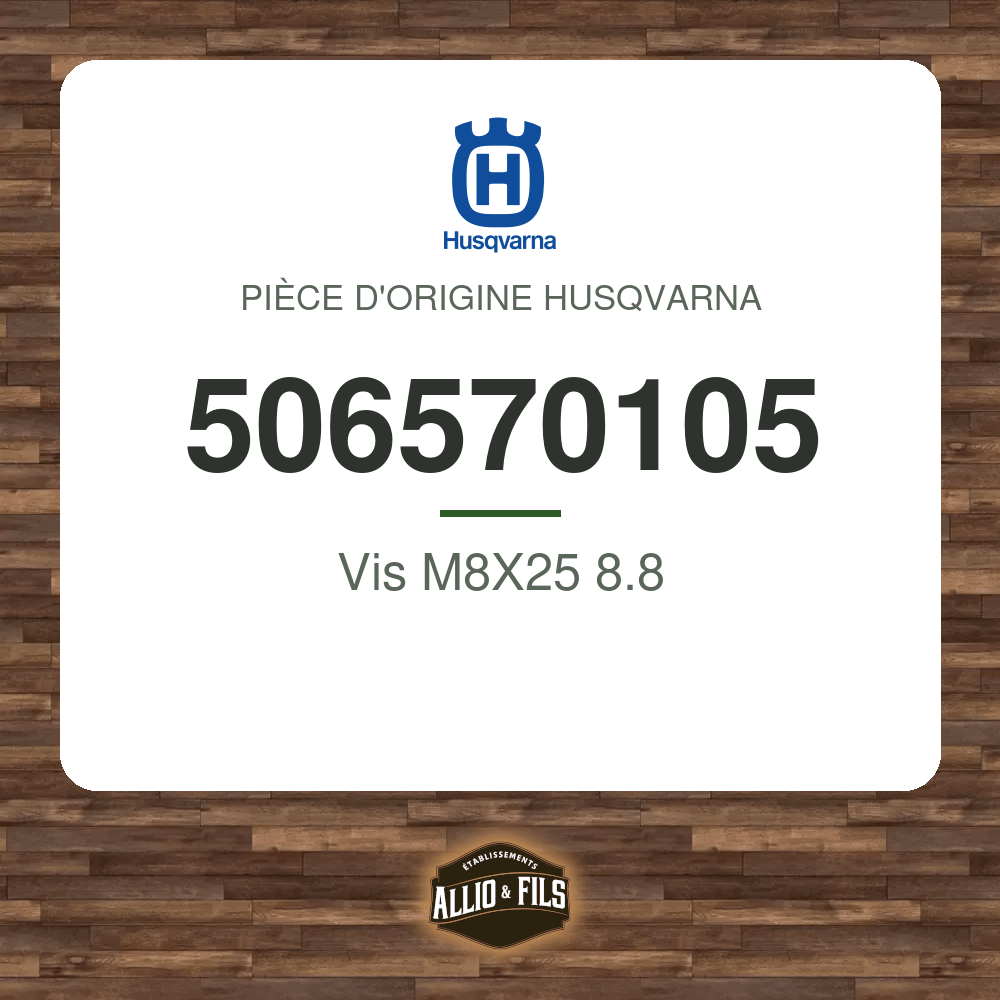 Vis M8X25 8.8 - Husqvarna 506570105