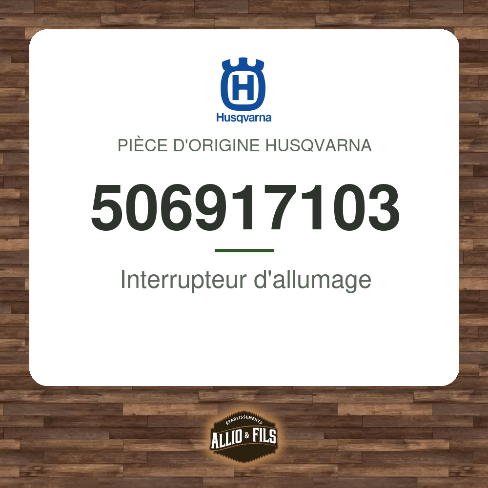 Interrupteur d'allumage - Husqvarna 506917103