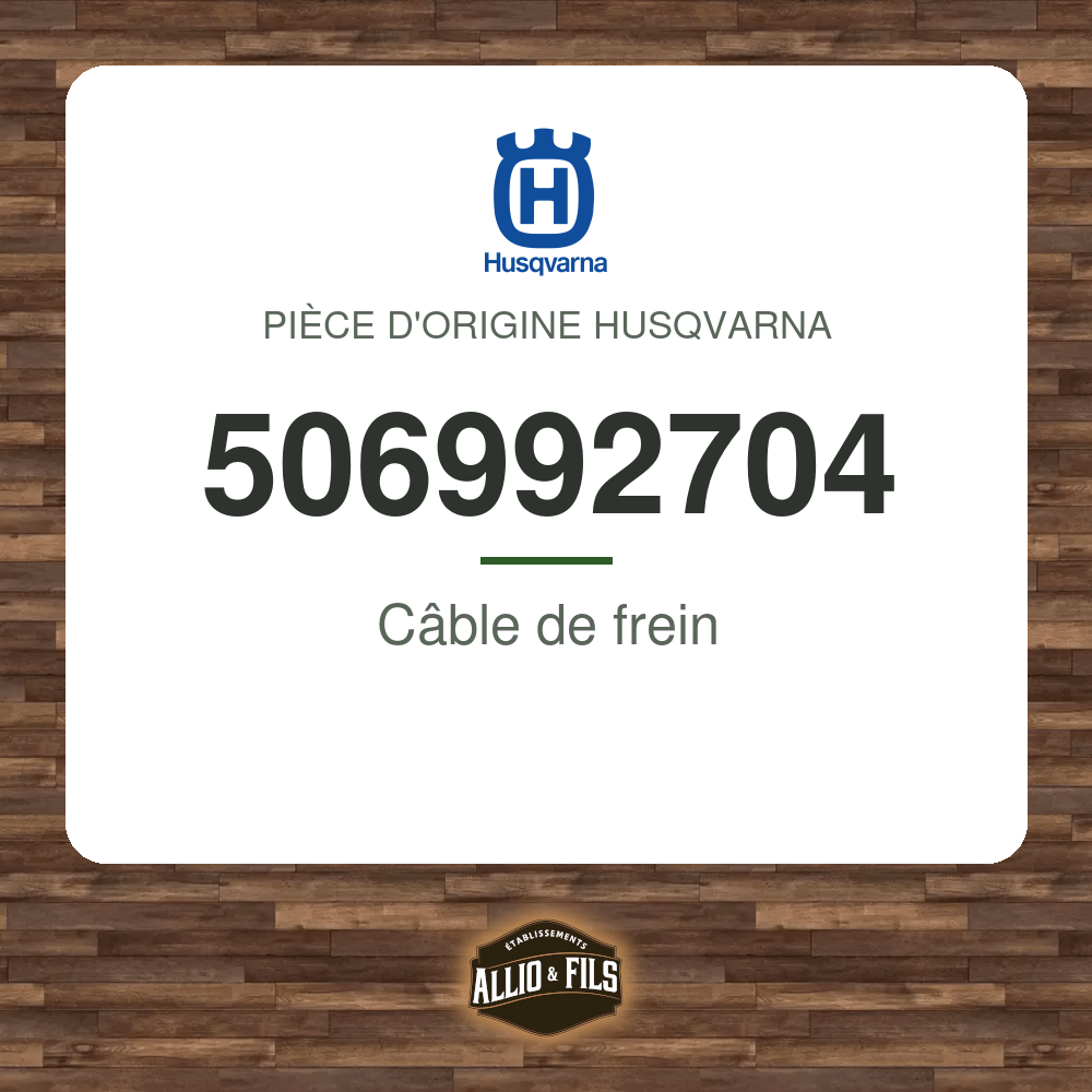 Câble de frein - Husqvarna 506992704