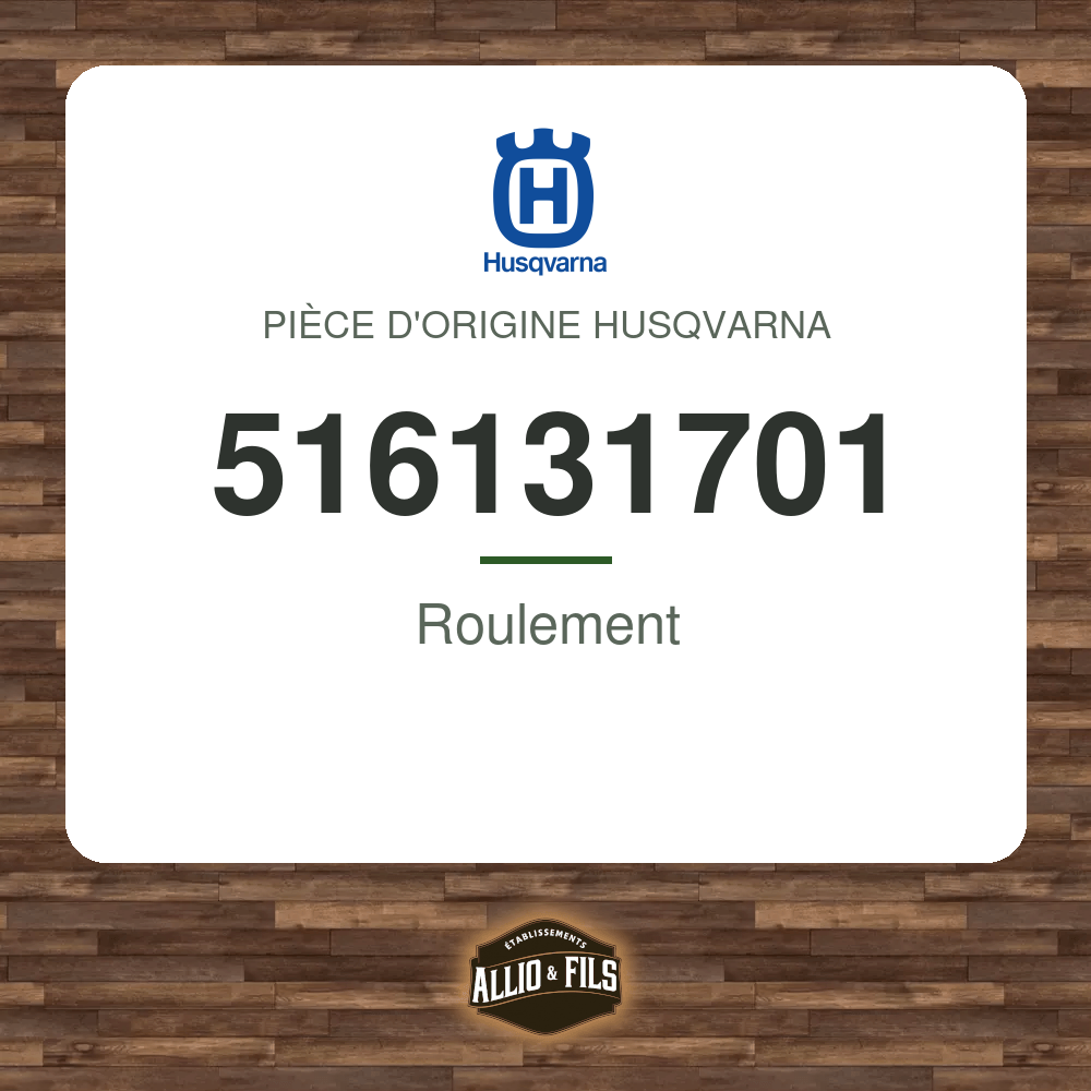 Roulement - Husqvarna 516131701