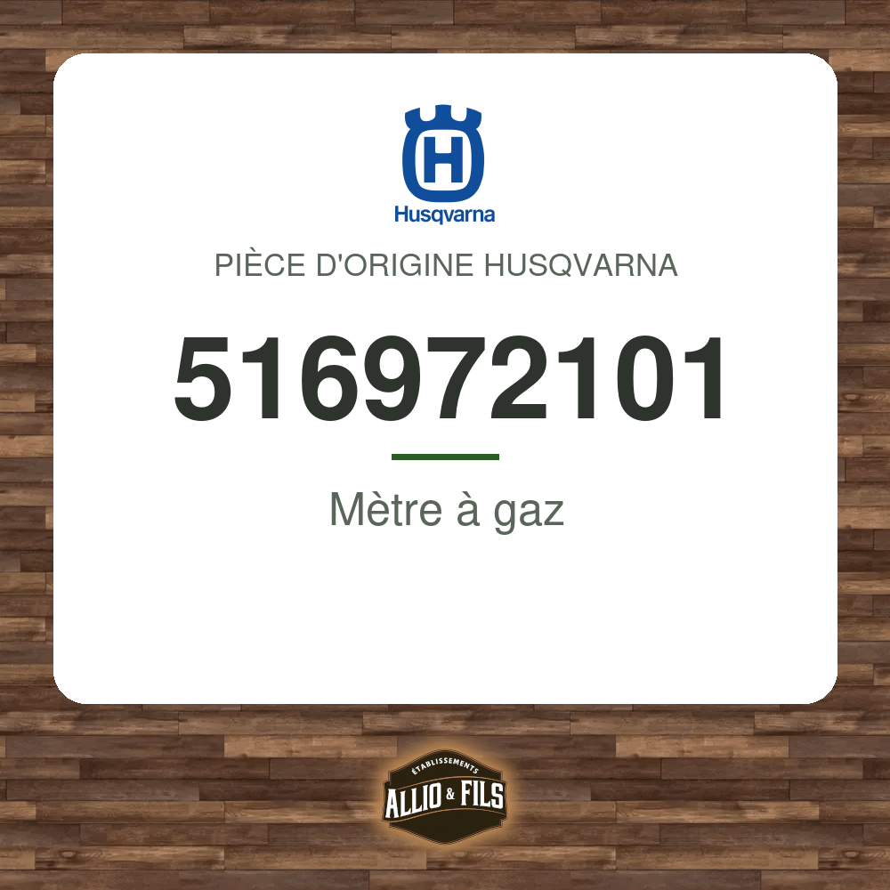 Mètre à gaz - Husqvarna 516972101