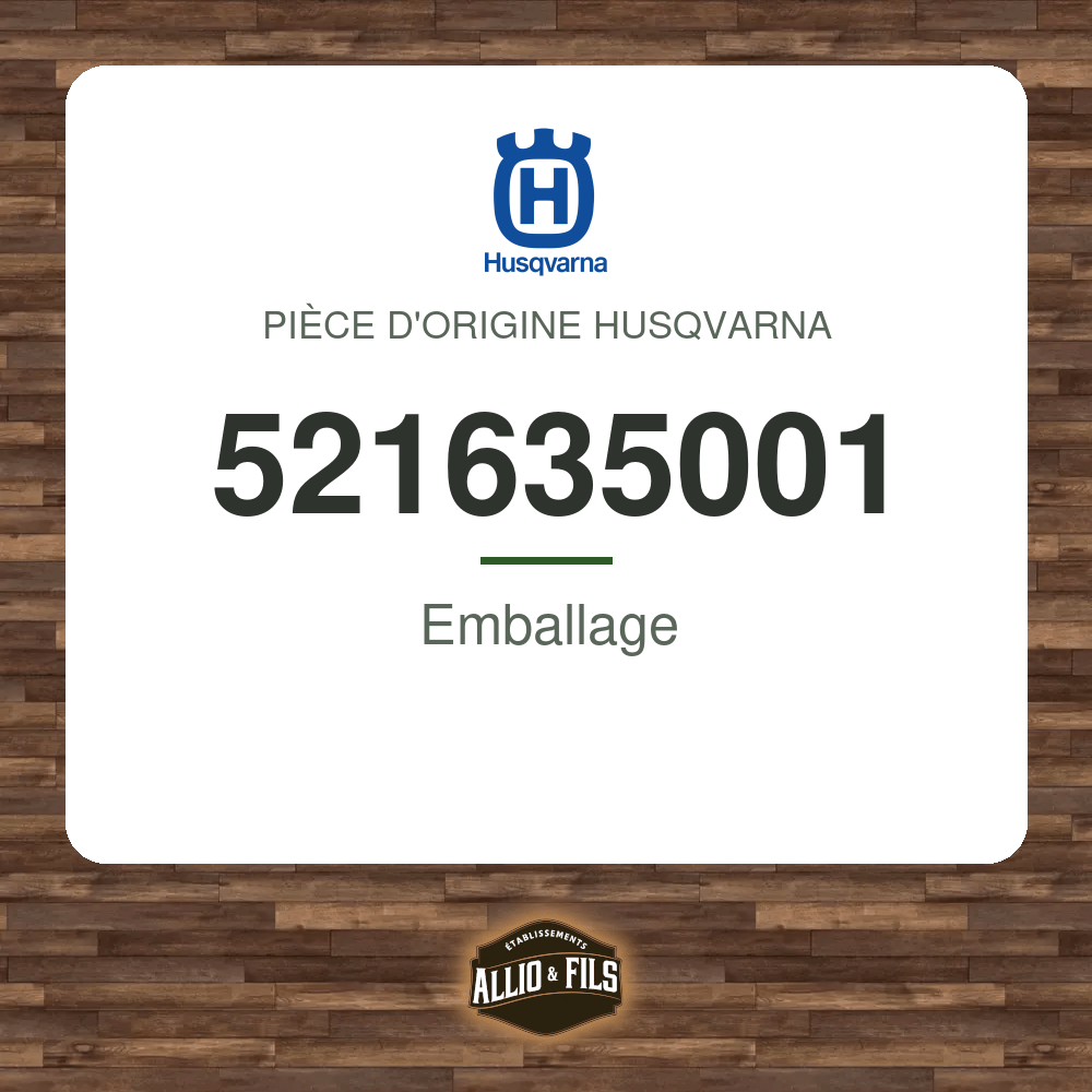 Emballage - Husqvarna 521635001