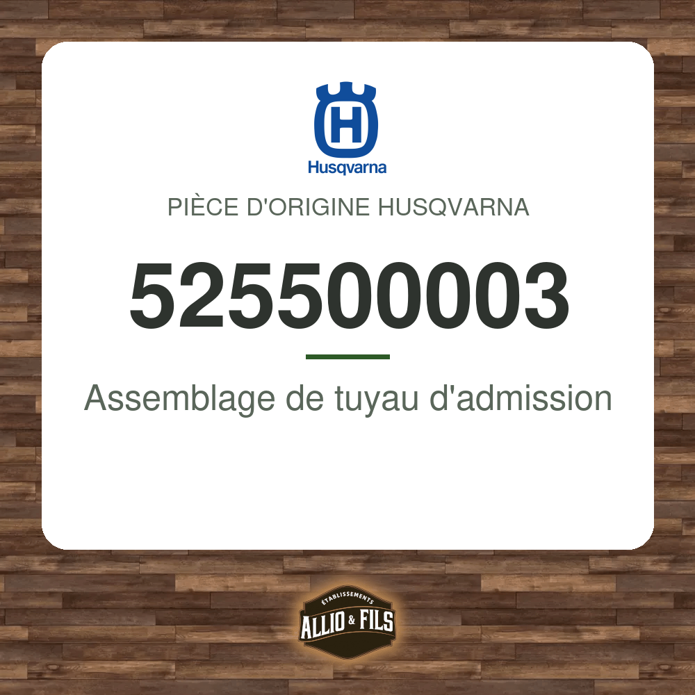 Assemblage de tuyau d'admission - Husqvarna 525500003
