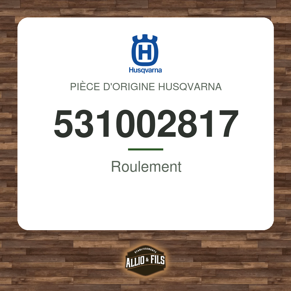 Roulement - Husqvarna 531002817