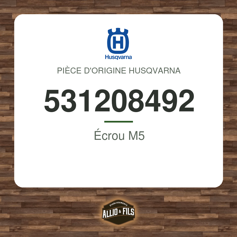 Écrou M5 - Husqvarna 531208492