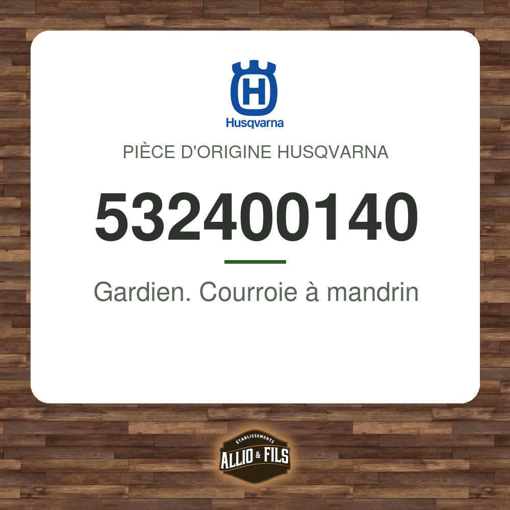 Gardien. Courroie à mandrin - Husqvarna 532400140