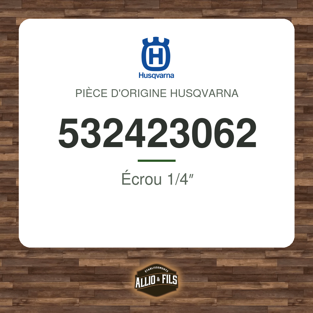 Écrou 1/4″ - Husqvarna 532423062