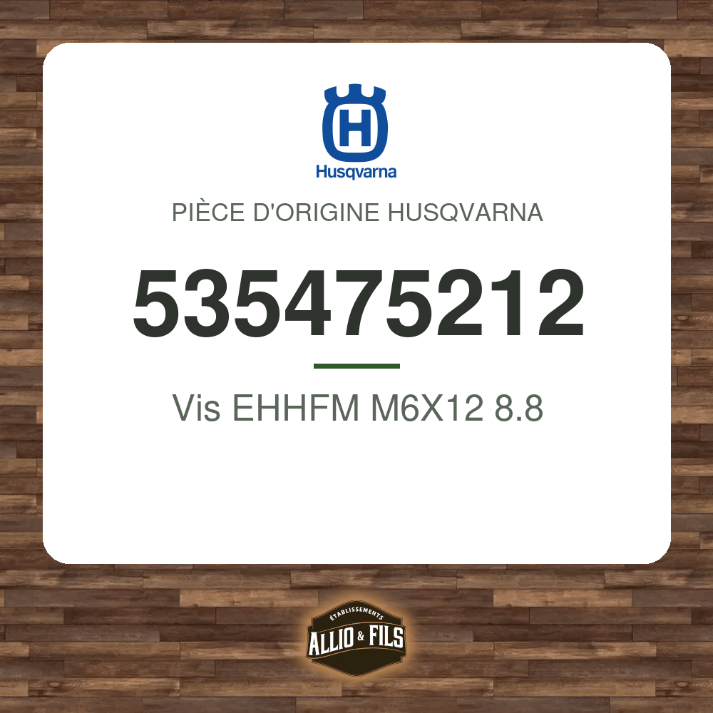Vis EHHFM M6X12 8.8 - Husqvarna 535475212