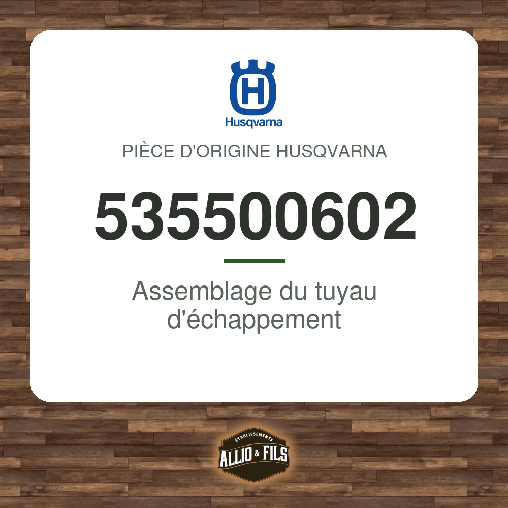 Assemblage du tuyau d'échappement - Husqvarna 535500602