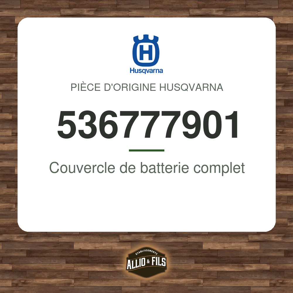 Couvercle de batterie complet - Husqvarna 536777901