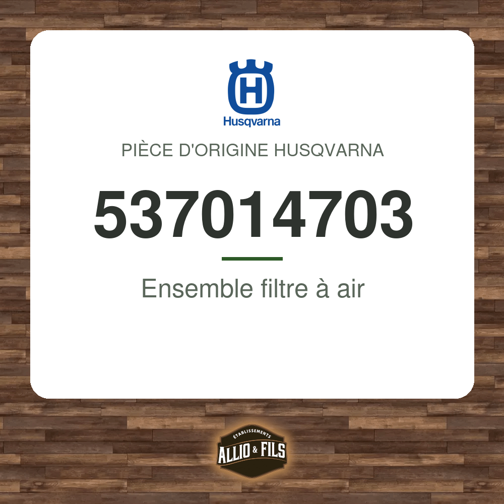 Ensemble filtre à air - Husqvarna 537014703