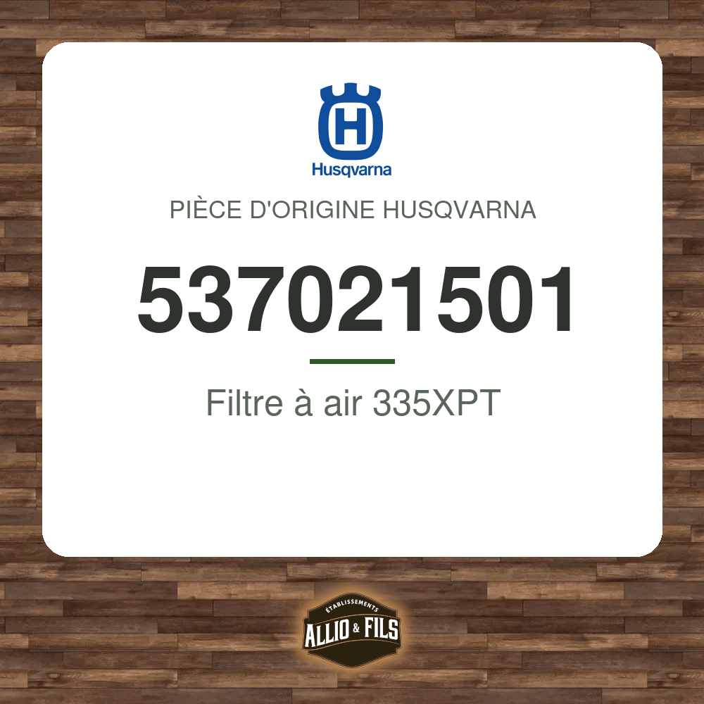 Filtre à air 335XPT - Husqvarna 537021501
