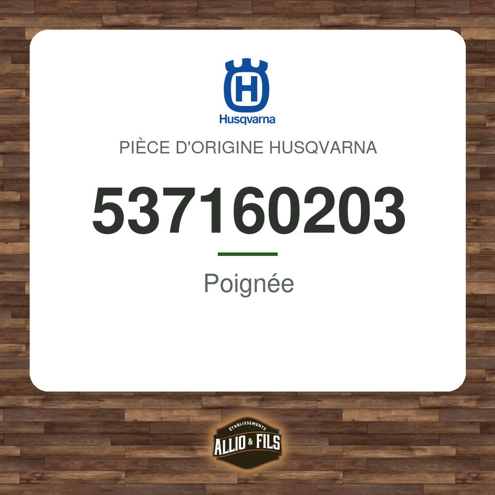 Poignée - Husqvarna 537160203