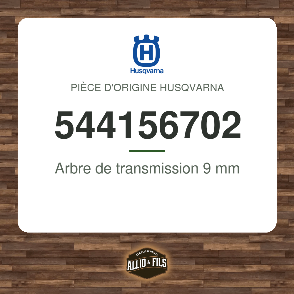 Arbre de transmission 9 mm - Husqvarna 544156702