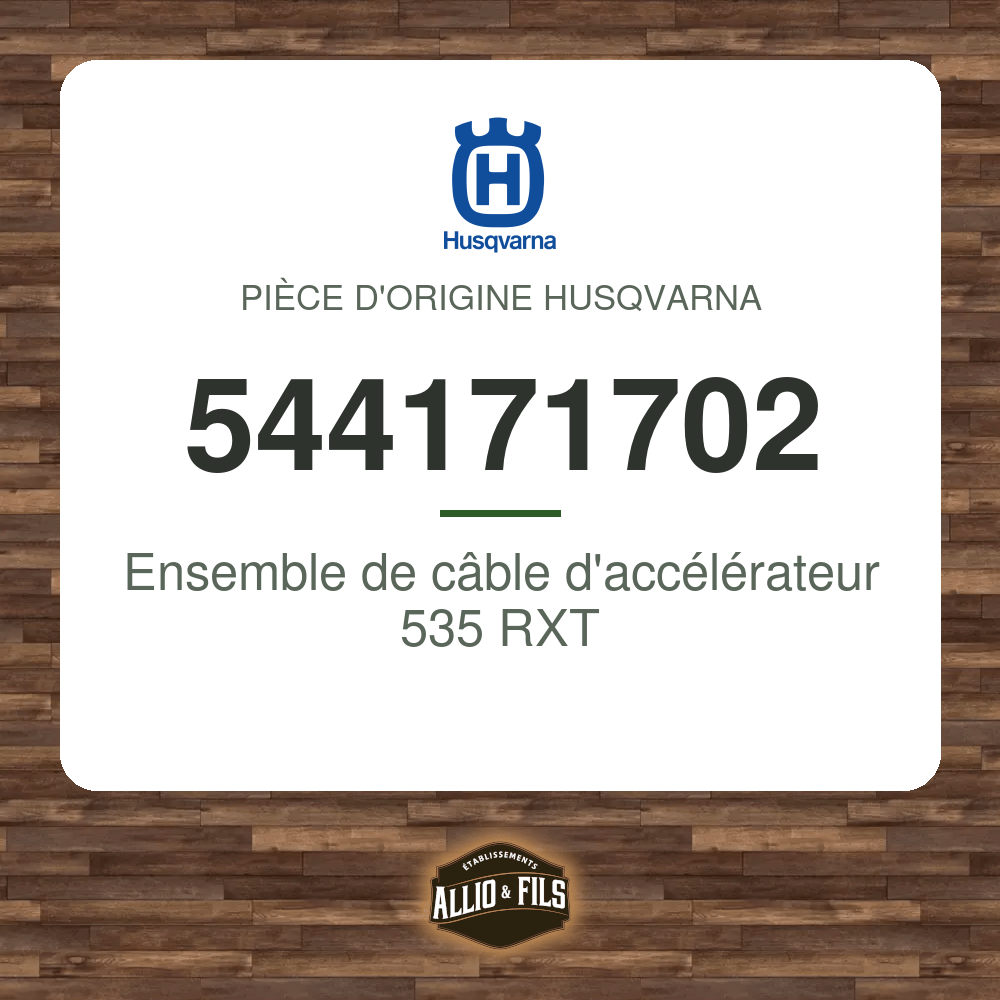 Ensemble de câble d'accélérateur 535 RXT - Husqvarna 544171702