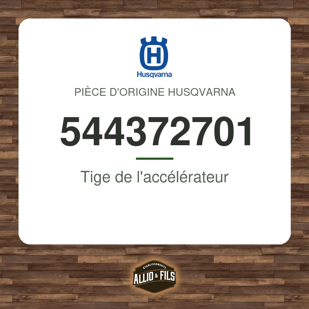 Tige de l'accélérateur - Husqvarna 544372701