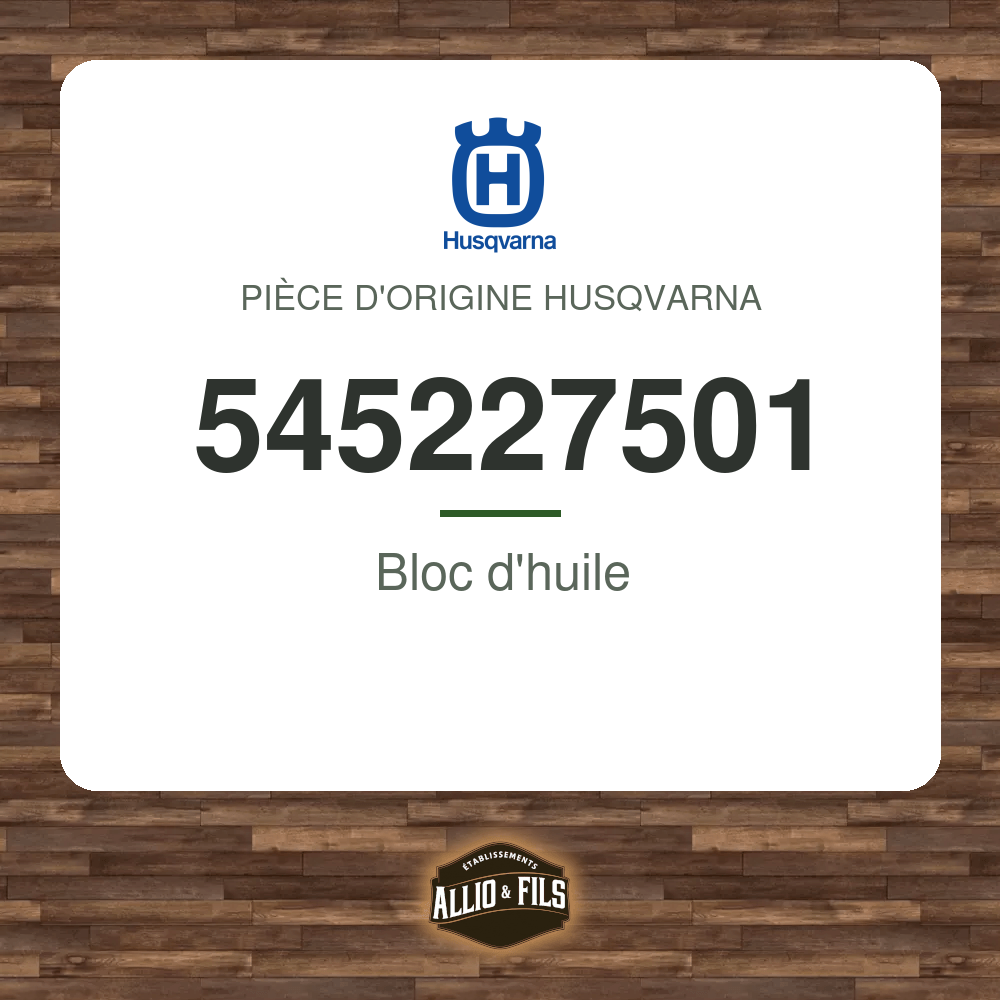 Bloc d'huile - Husqvarna 545227501