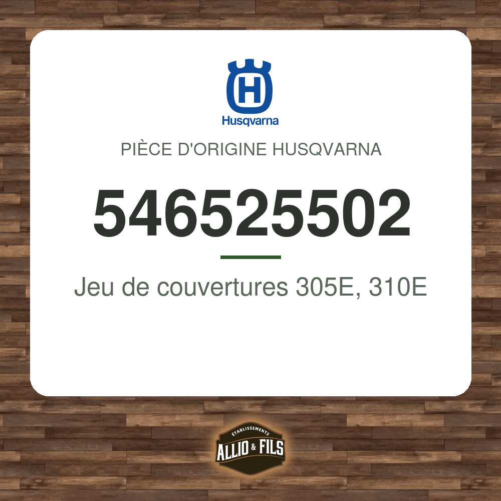 Jeu de couvertures 305E, 310E - Husqvarna 546525502