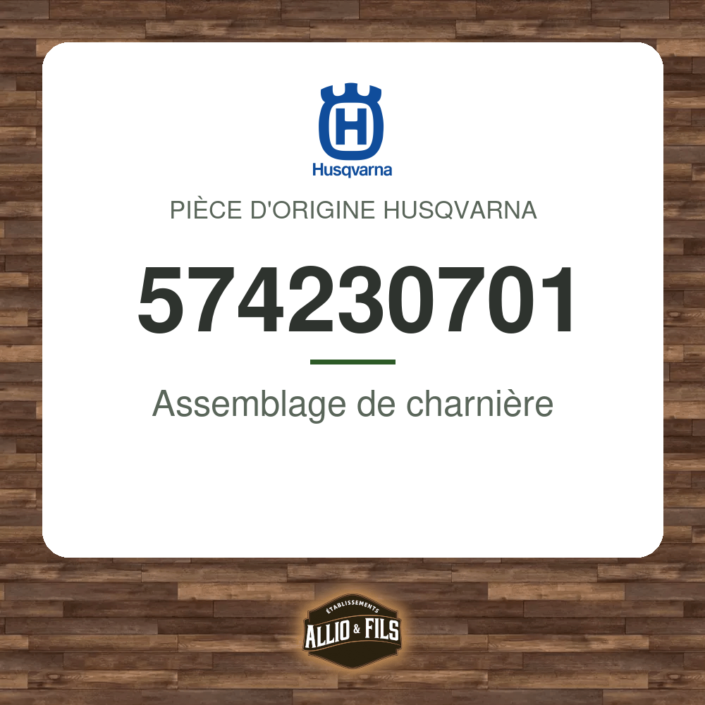Assemblage de charnière - Husqvarna 574230701