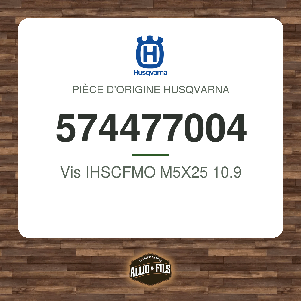 Vis IHSCFMO M5X25 10.9 - Husqvarna 574477004