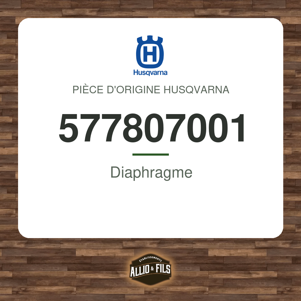 Diaphragme - Husqvarna 577807001