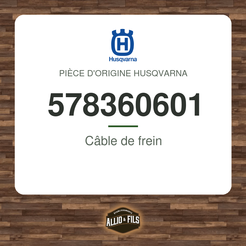 Câble de frein - Husqvarna 578360601