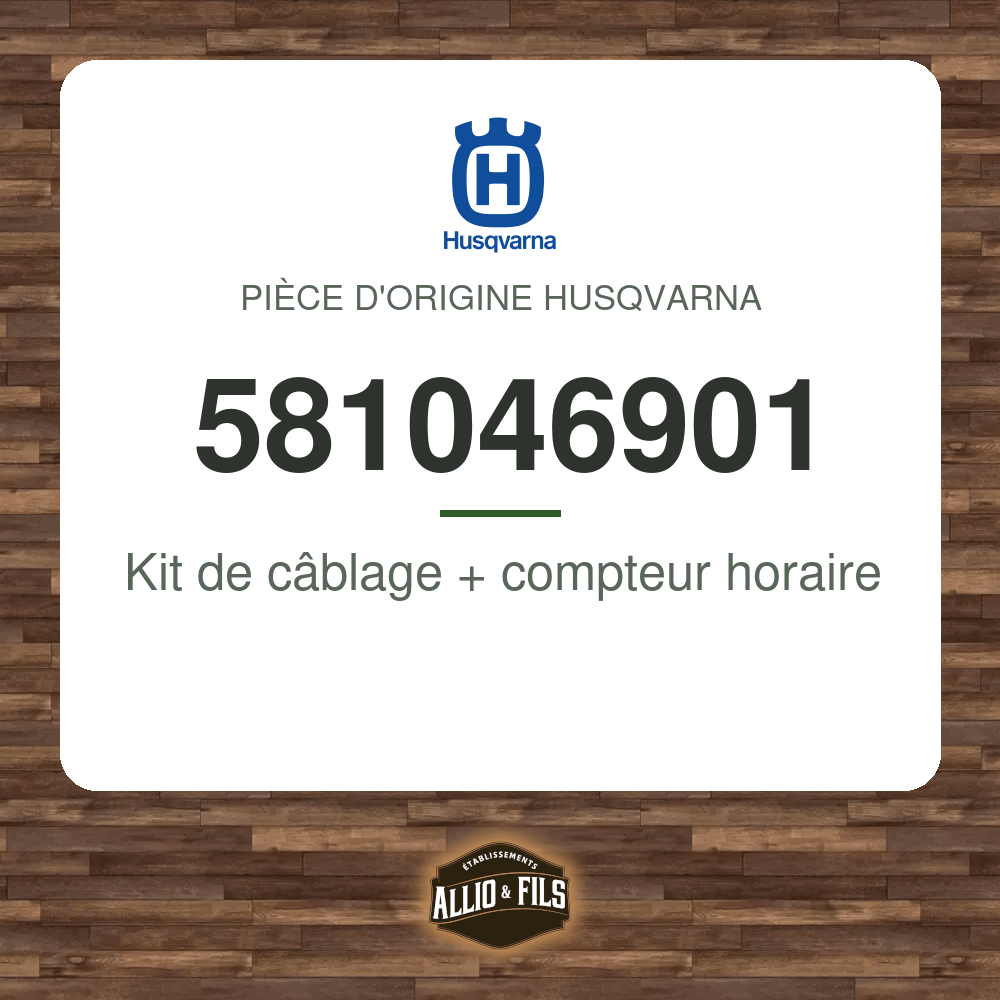 Kit de câblage + compteur horaire - Husqvarna 581046901
