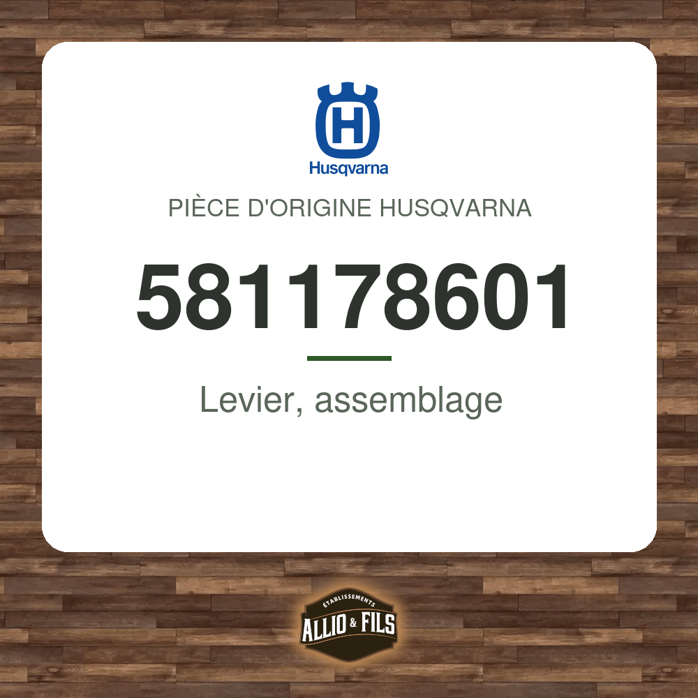 Levier, assemblage - Husqvarna 581178601