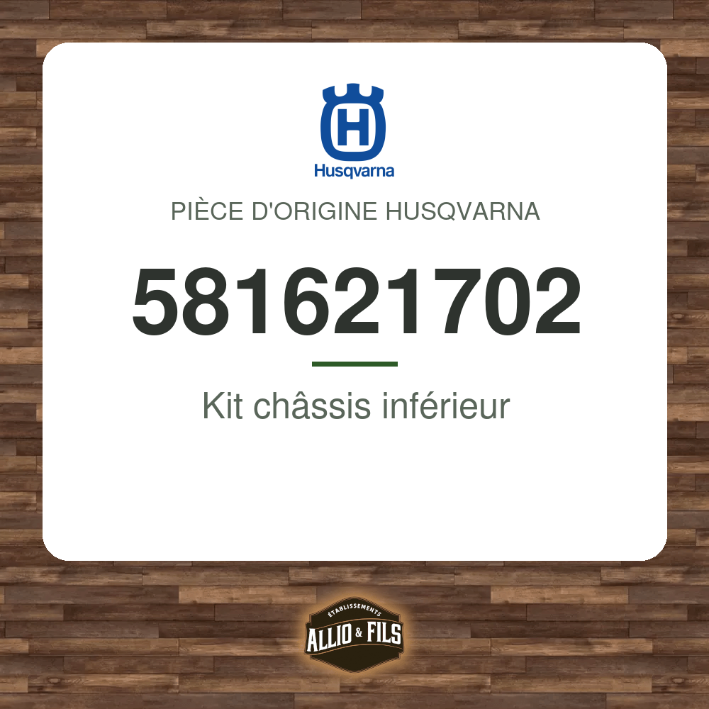 Kit châssis inférieur - Husqvarna 581621702