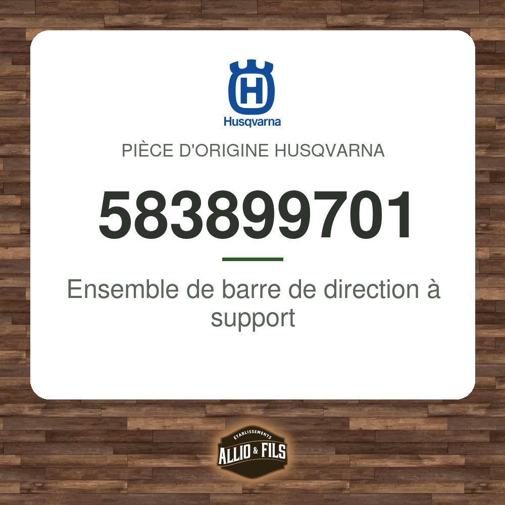 Ensemble de barre de direction à support - Husqvarna 583899701