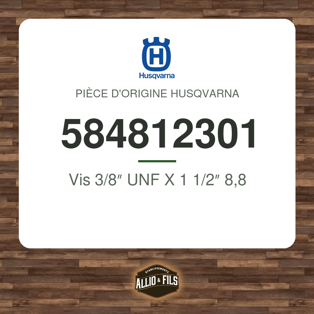 Vis 3/8″ UNF X 1 1/2″ 8,8 - Husqvarna 584812301