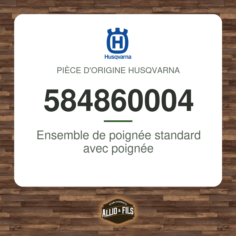 Ensemble de poignée standard avec poignée - Husqvarna 584860004
