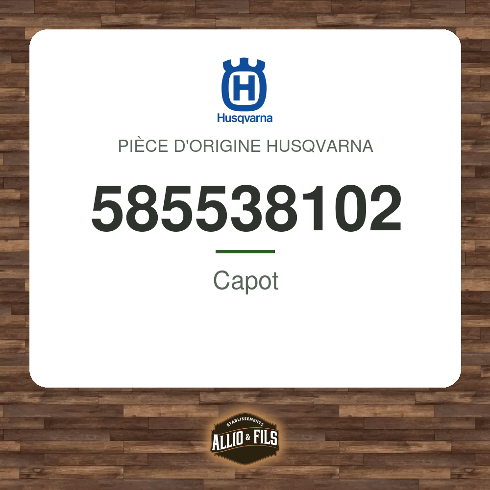 Capot - Husqvarna 585538102