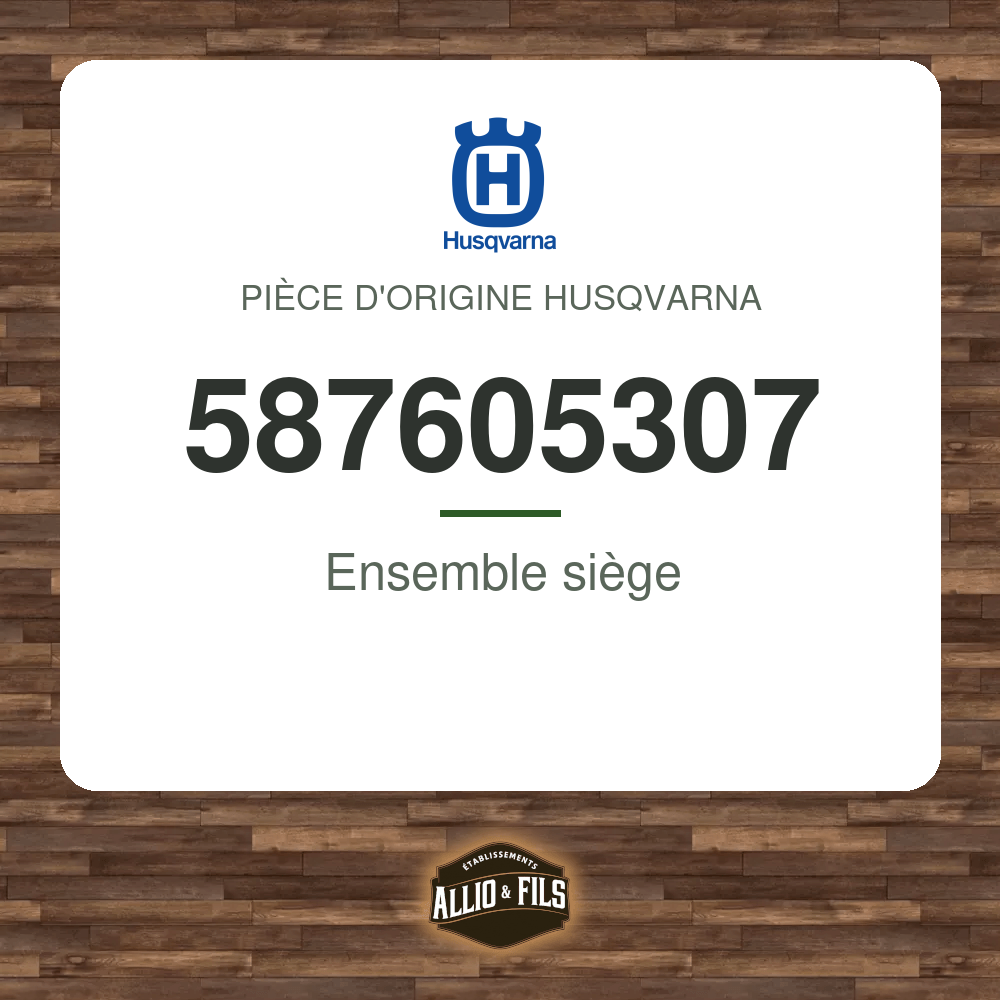 Ensemble siège - Husqvarna 587605307