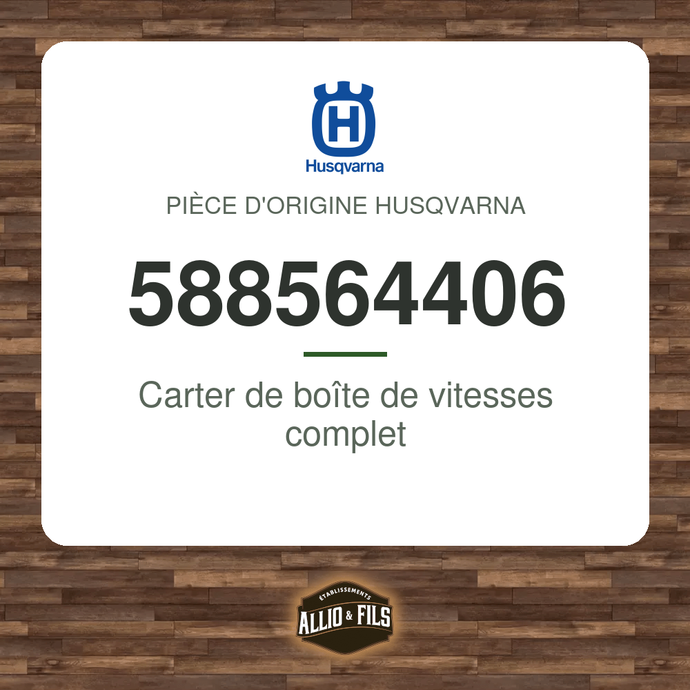 Carter de boîte de vitesses complet - Husqvarna 588564406