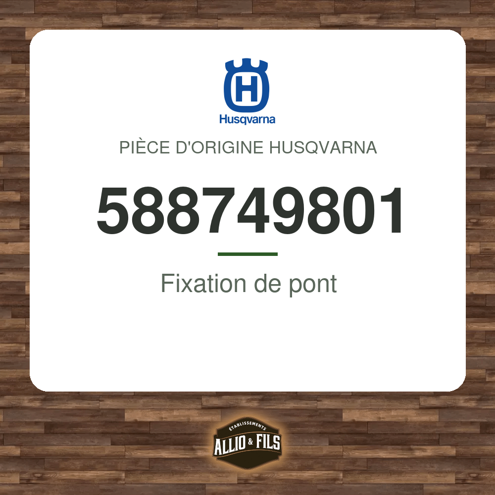 Fixation de pont - Husqvarna 588749801