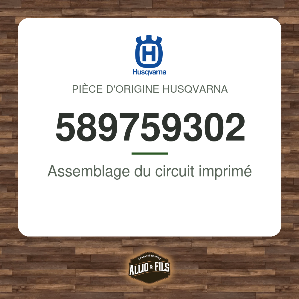 Assemblage du circuit imprimé - Husqvarna 589759302