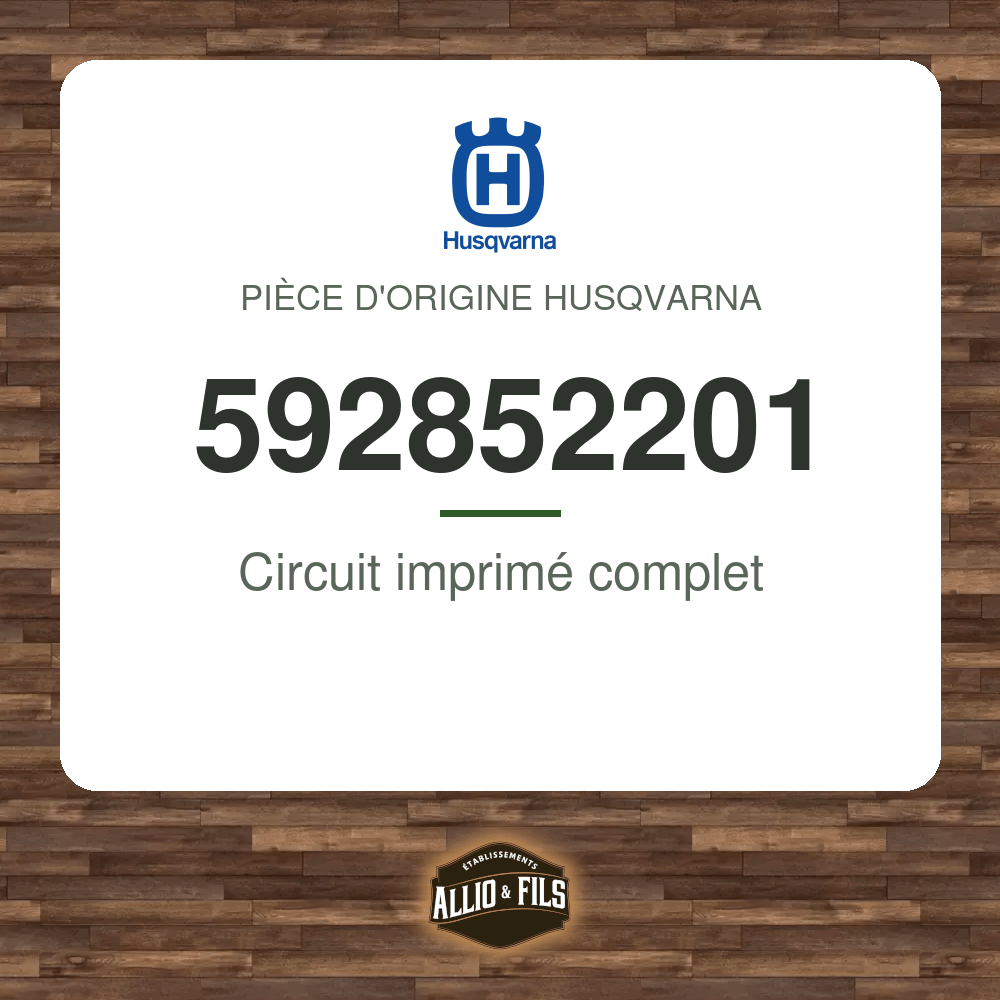 Circuit imprimé complet - Husqvarna 592852201