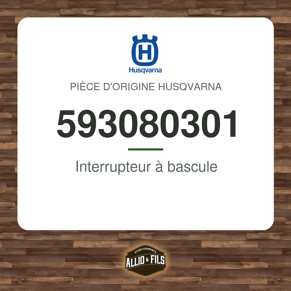 Interrupteur à bascule - Husqvarna 593080301