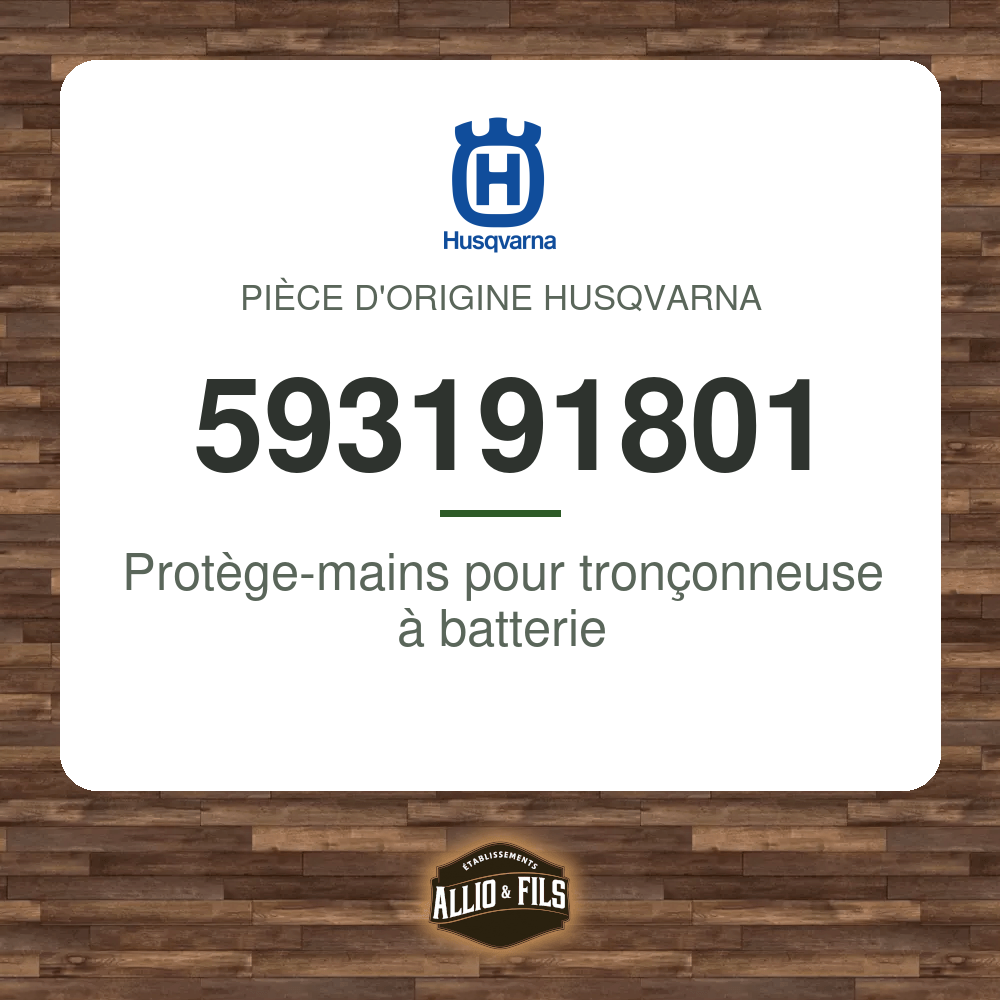 Protège-mains pour tronçonneuse à batterie - Husqvarna 593191801