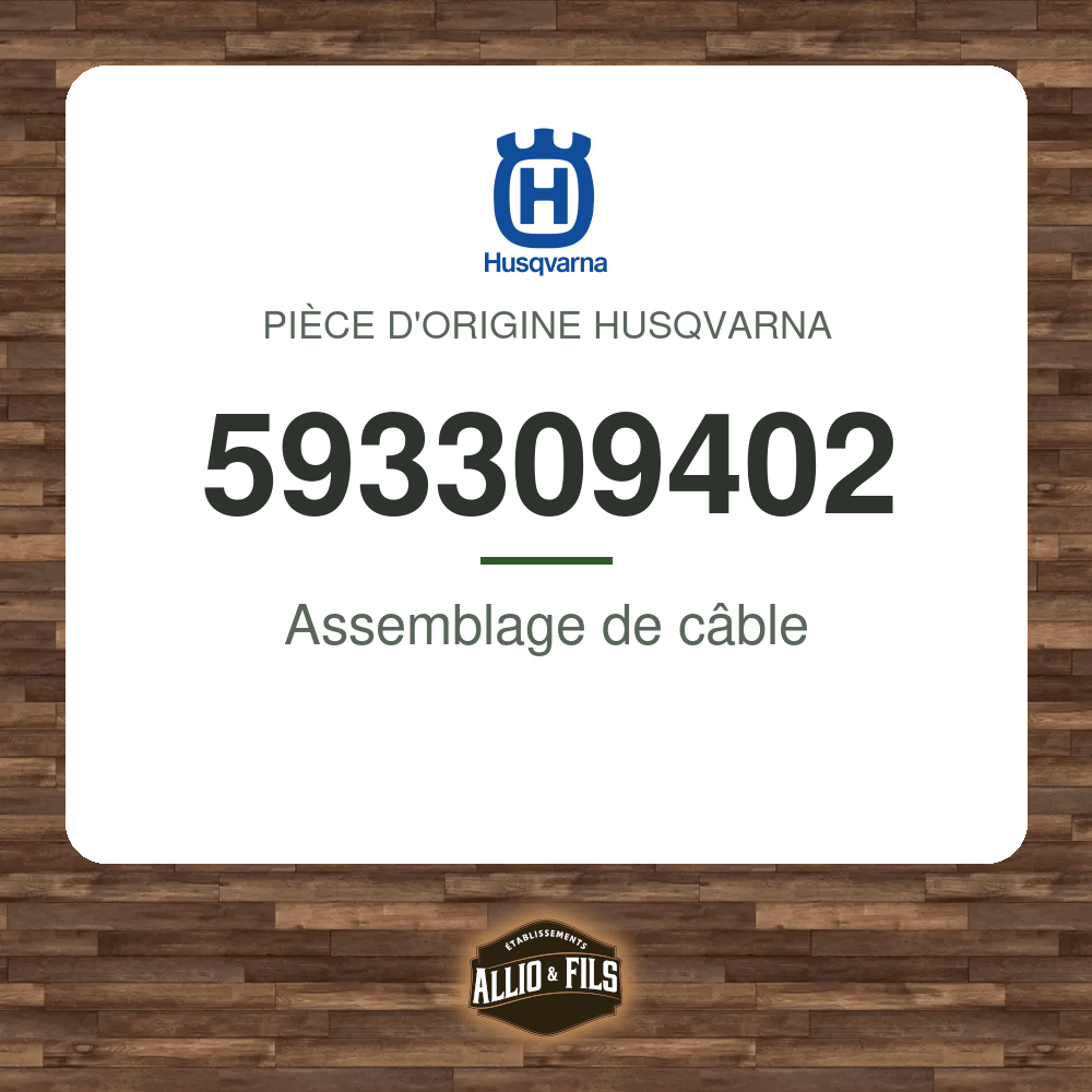 Assemblage de câble - Husqvarna 593309402
