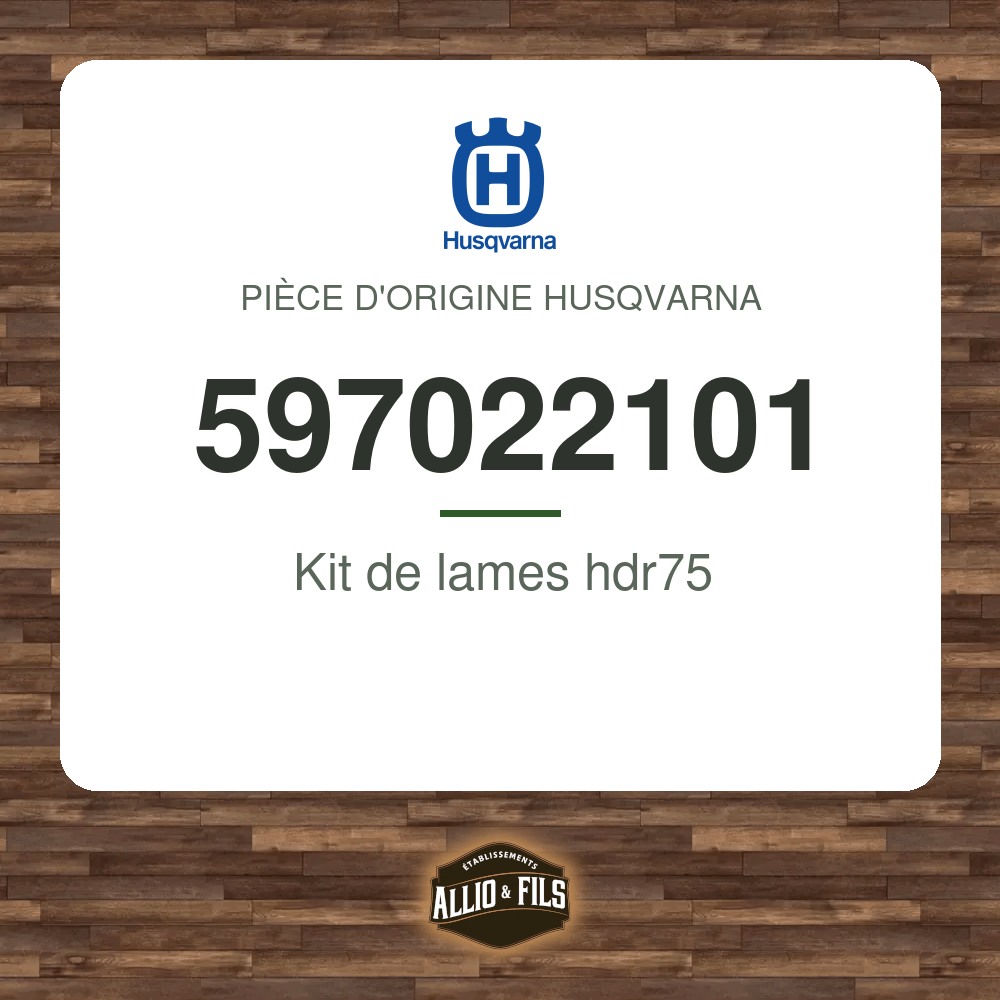 Kit de lames hdr75 - Husqvarna 597022101