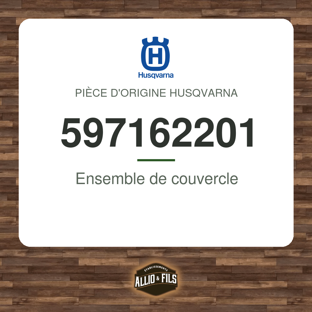 Ensemble de couvercle - Husqvarna 597162201