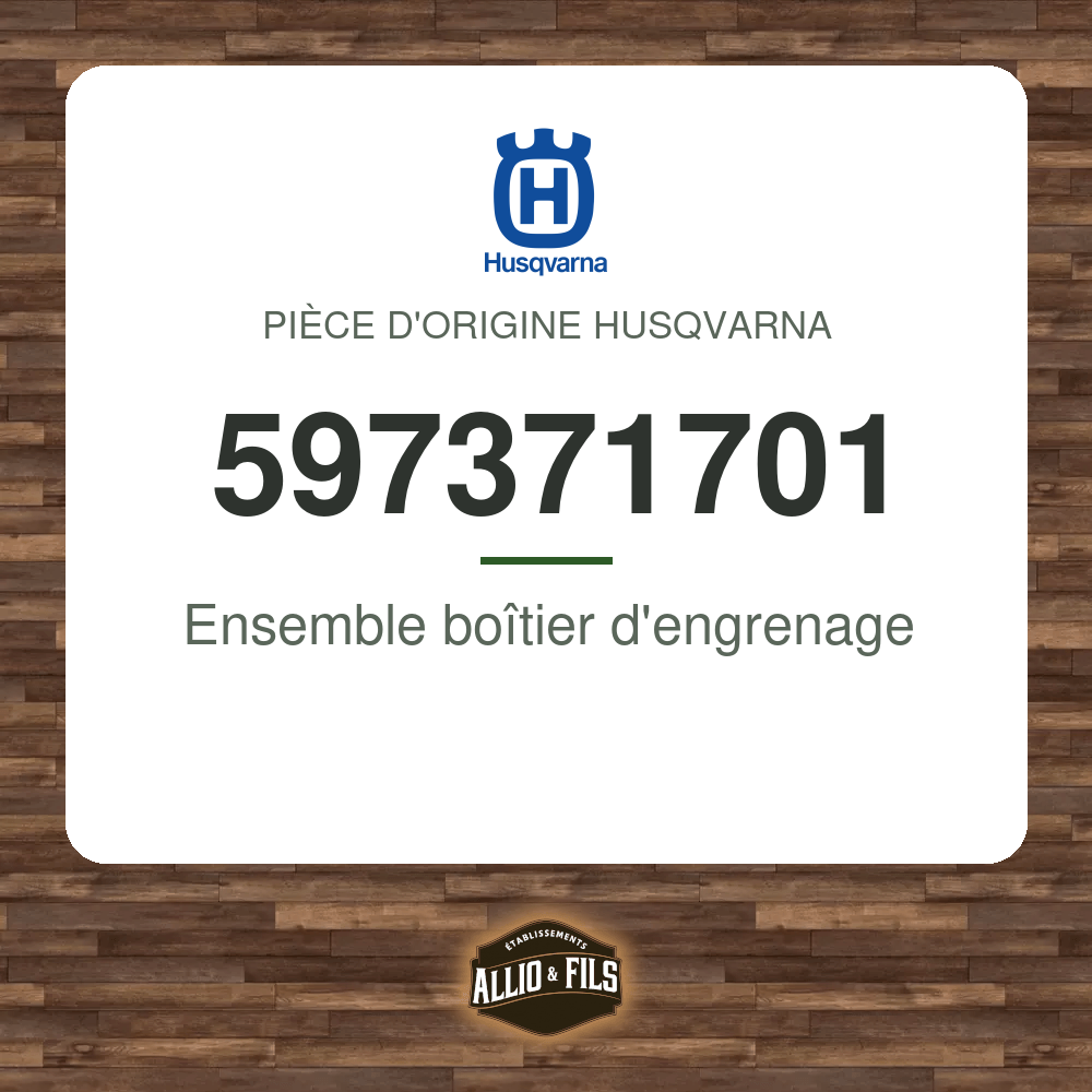 Ensemble boîtier d'engrenage - Husqvarna 597371701