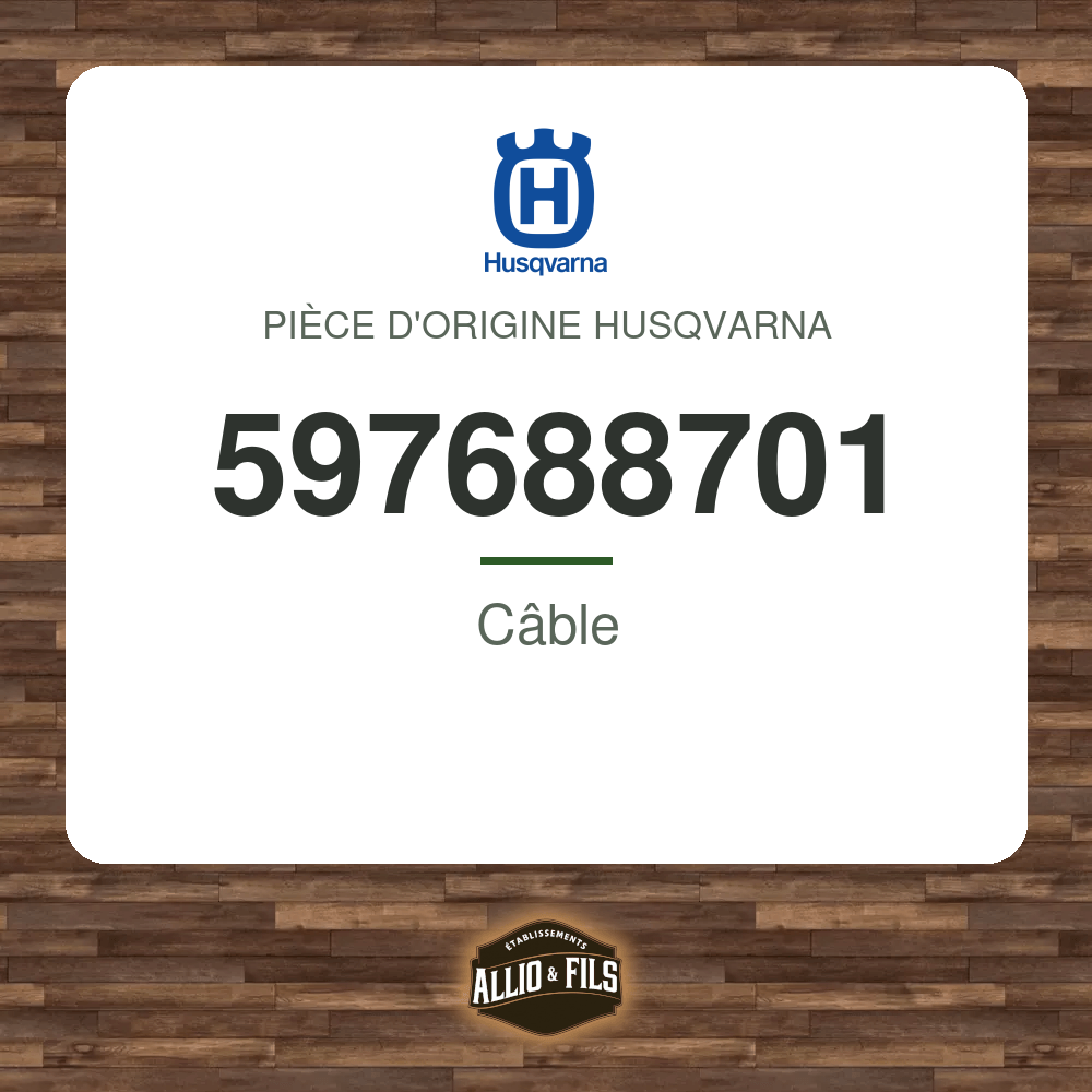 Câble - Husqvarna 597688701