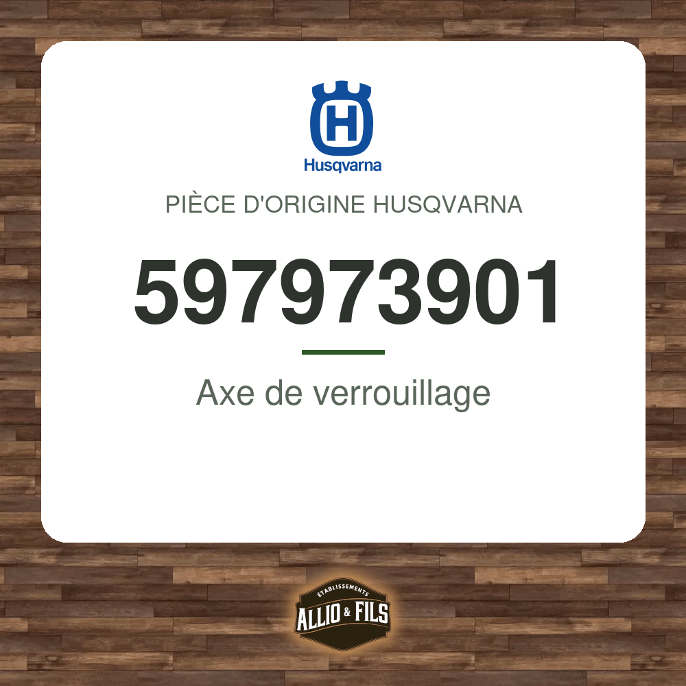 Axe de verrouillage - Husqvarna 597973901