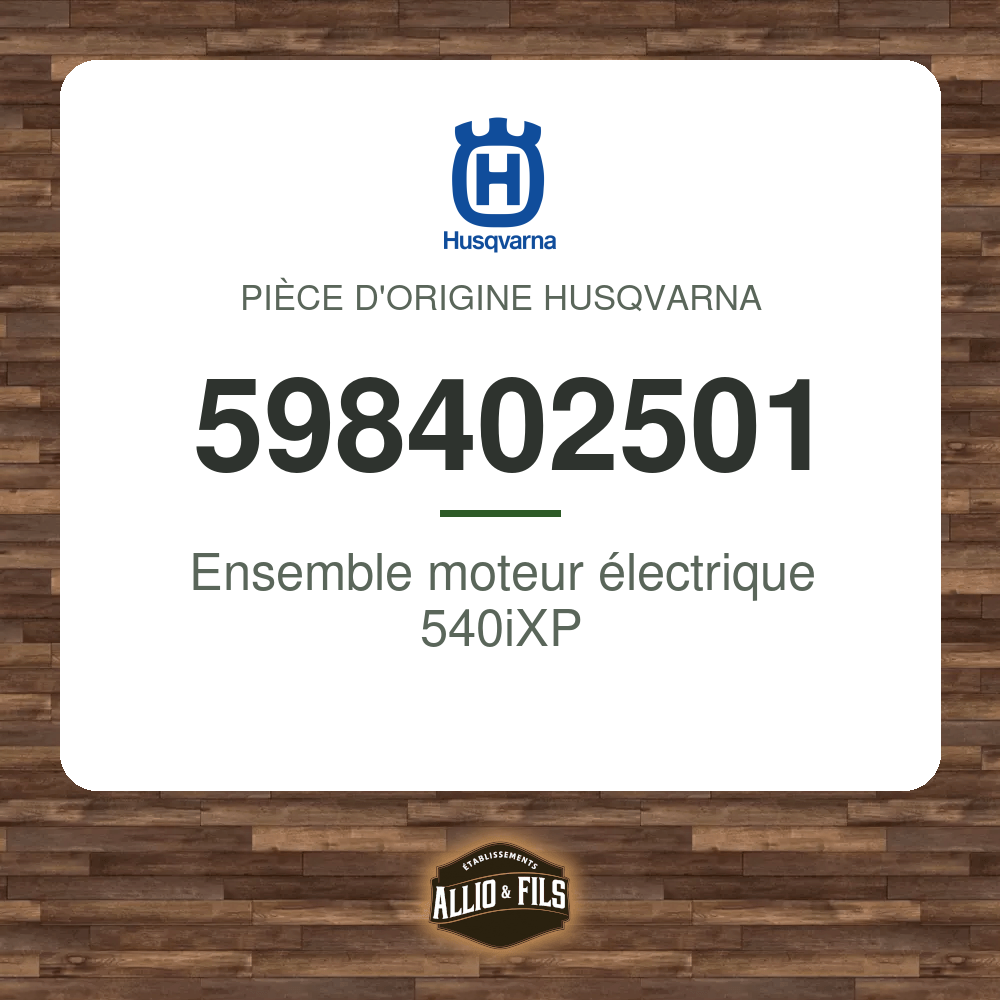 Ensemble moteur électrique 540iXP - Husqvarna 598402501
